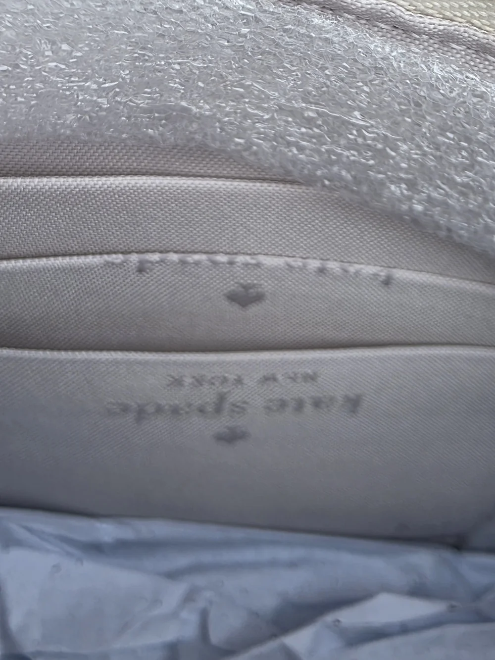 Kate Spade New York Cream Floral Leather Wristlet